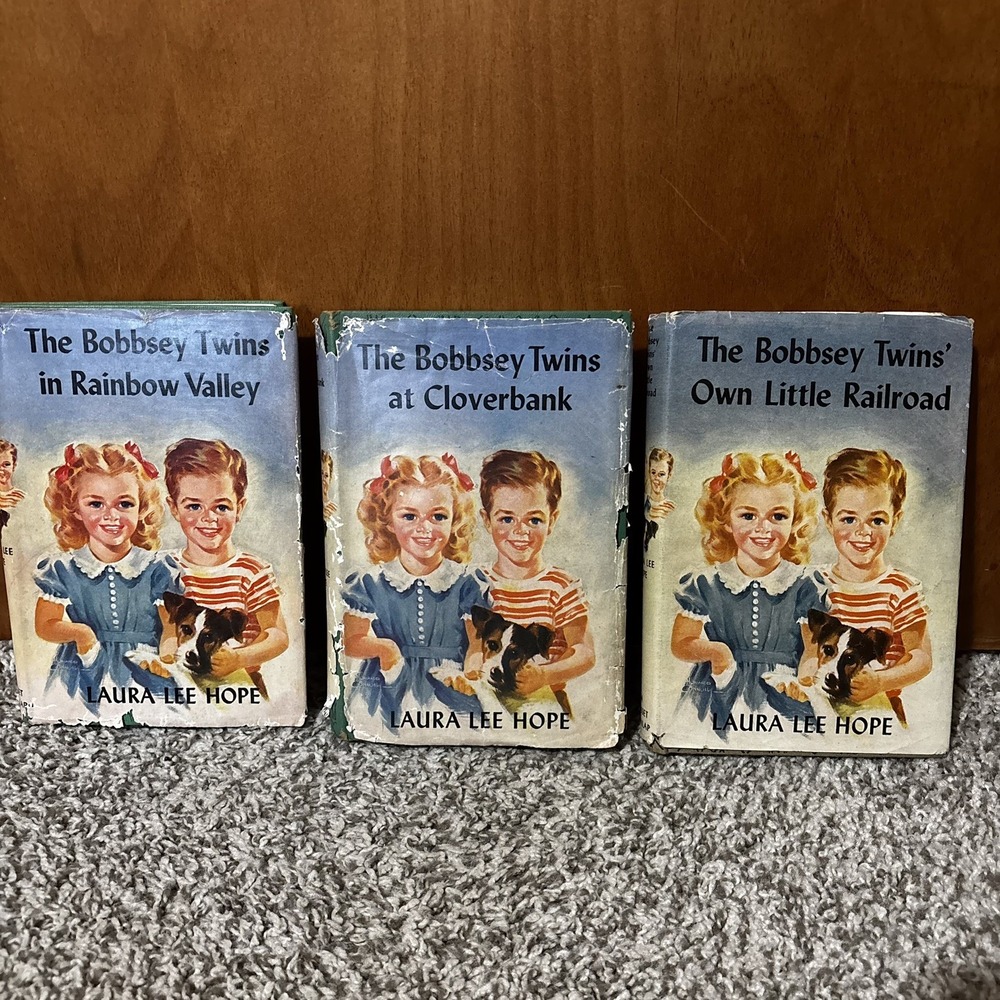 VTG Bobbsey Twins Lot of 3 Dust Jackets Laura Lee Hope Grosset  1928/1951